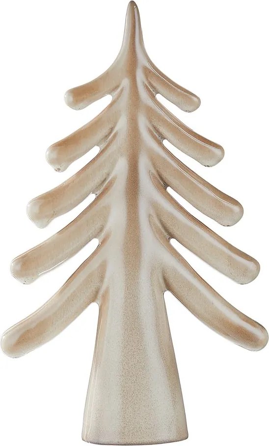 SYLVAN SPIRIT kerámia dekor fenyő 28 cm , bézs
