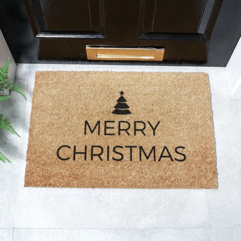 Kókuszrost lábtörlő karácsonyi mintával 40x60 cm Merry Christmas – Artsy Doormats