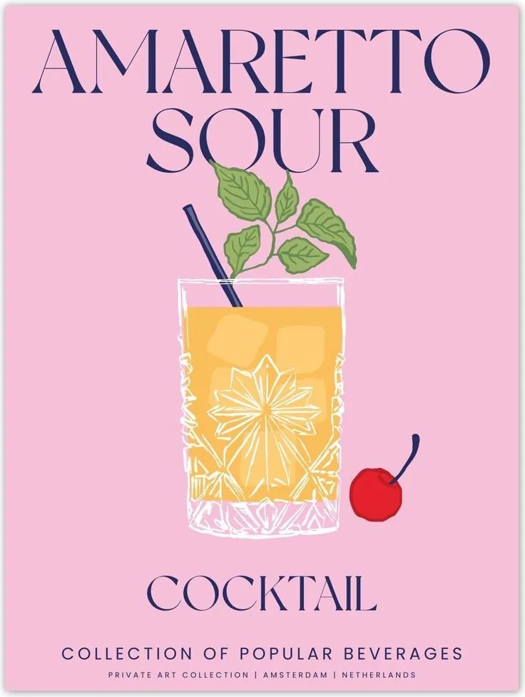Poszterek 30x40 Ital Amaretto Sour Alkoholos koktél
