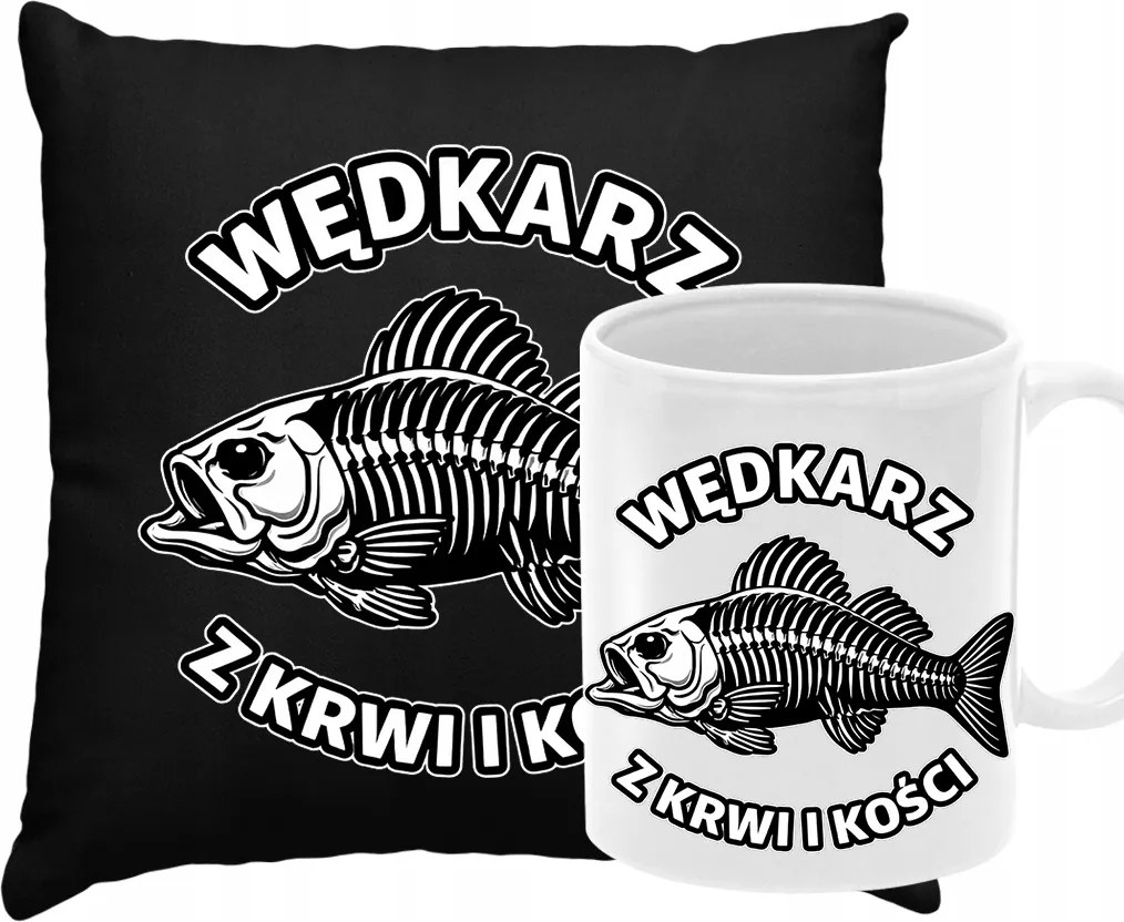 Párna Bögre Szett Férj Nagypapa Horgász Kolléga Hús-vér