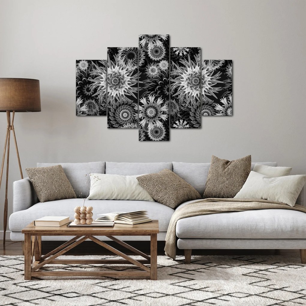 Kép - Fekete és fehér gyűszűvirág (150x105 cm)