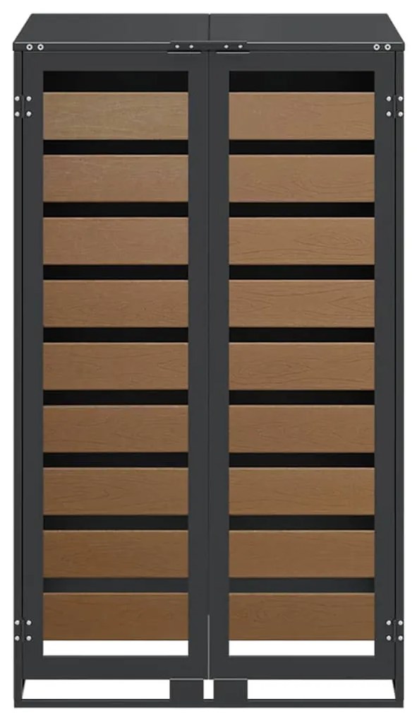 Hulladékgyűjtő tároló gázliftinges fedéllel 240L-es kukához