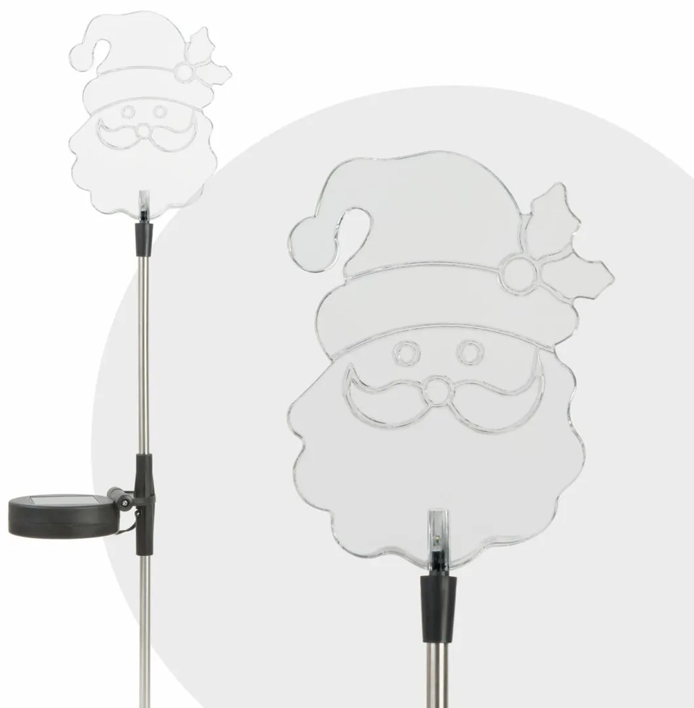 LED-es napelemes lámpa (mikulás)