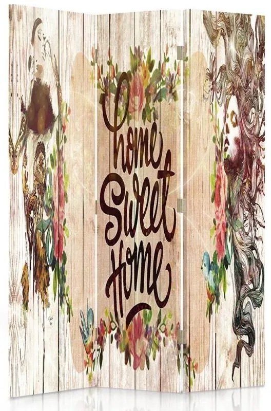 Gario Paraván Home Sweet Home felirattal Méret: 180 x 170 cm, Kivitelezés: Klasszikus paraván