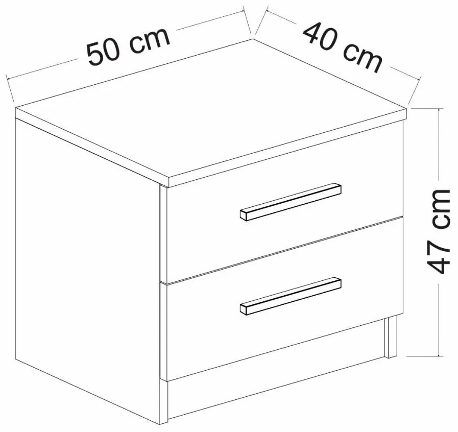 Éjjeliszekrény Bubose 3 (fehér). 1094444