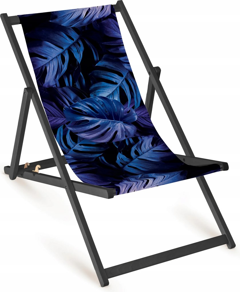 Összecsukható Kerti Napozóágy Monstera Nyomtatással Napozóágy Strand Erkély Terasz
