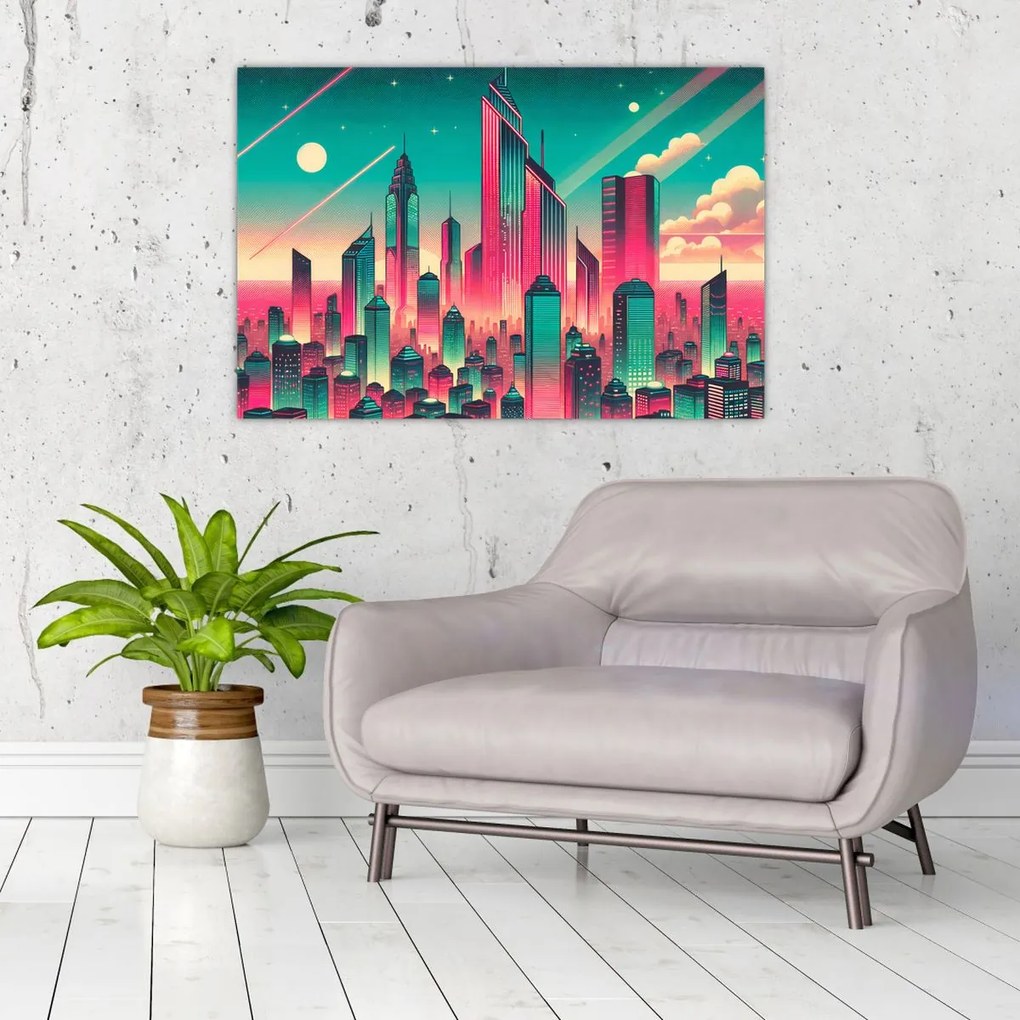 Kép – Nagyváros pop-art stílusban (90x60 cm)