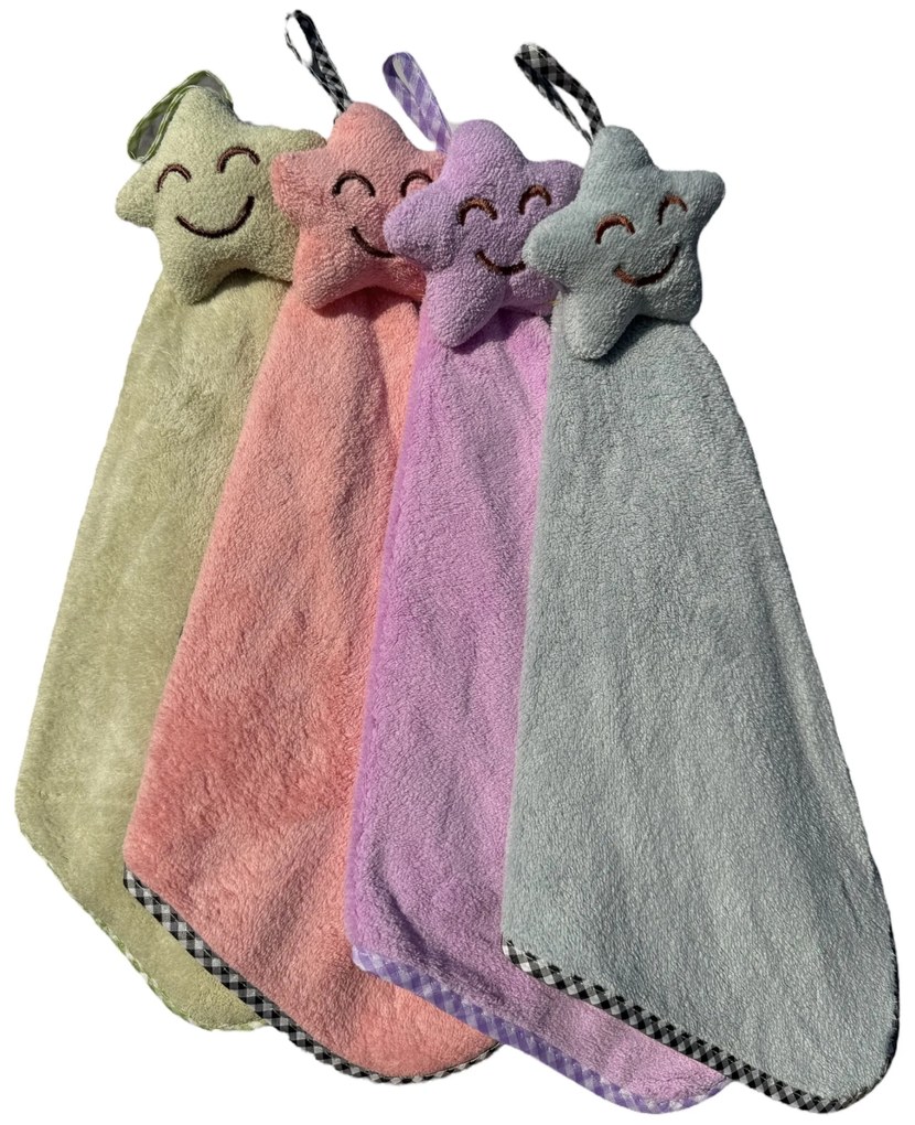 Mikroplüss törölköző Star Méret: Zöld 30x30 cm
