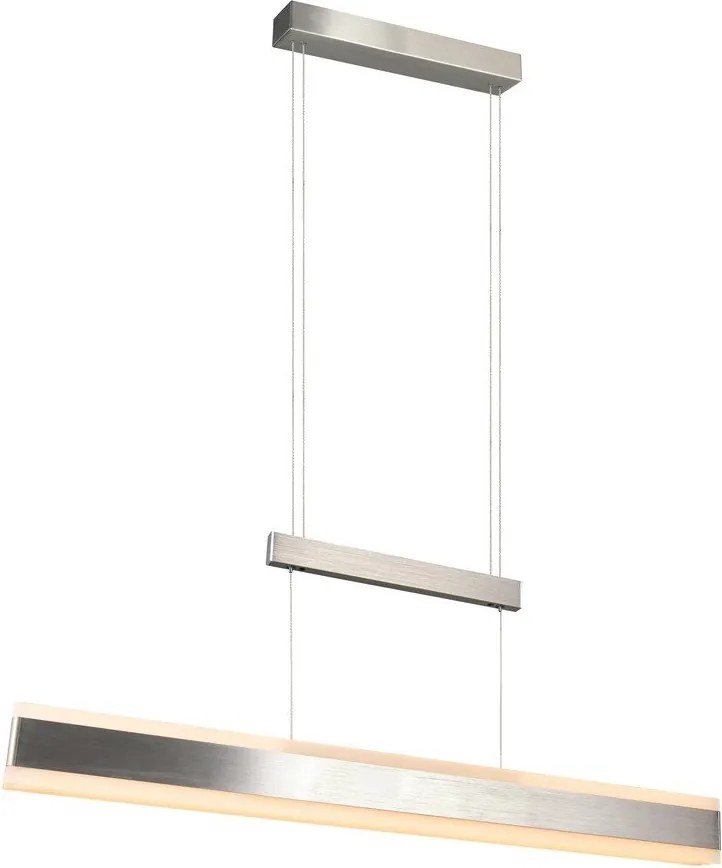 Matt ezüstszínű LED függőlámpa fém búrával Arcola – Trio