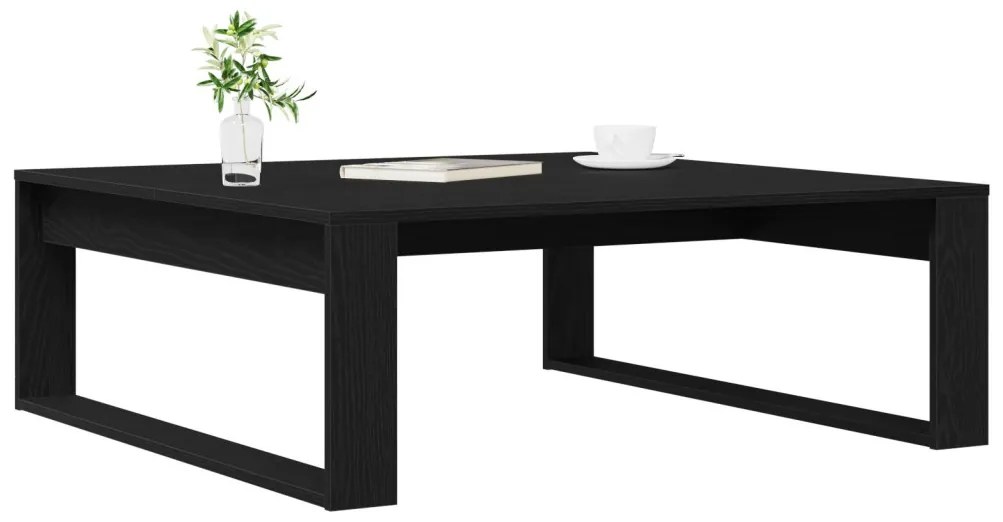 Fekete Tölgy Kávézóasztal 100x100x35 cm Tervezett Fa