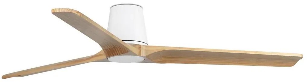 FARO Barcelona FARO 33838WT - Mennyezeti ventilátor HEYWOOD TUB L fenyő/fehér átm. 132 cm WT + távirányító FA33838WT