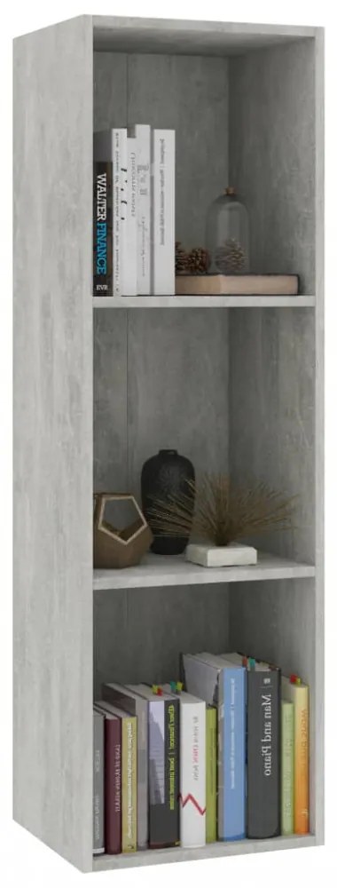betonszürke szerelt fa könyv-/TV-szekrény 36 x 30 x 114 cm