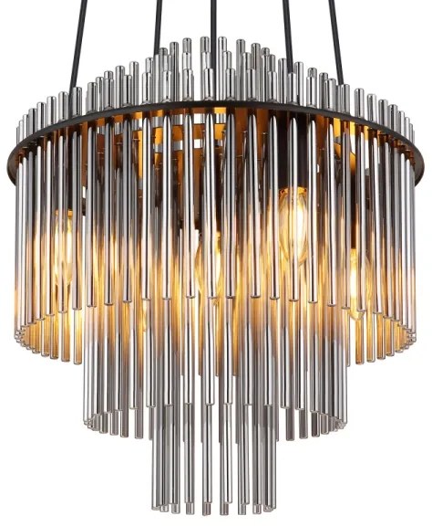 Globo 15698H2 - Csillár zsinóron GORLEY 5xE14/40W/230V fekete