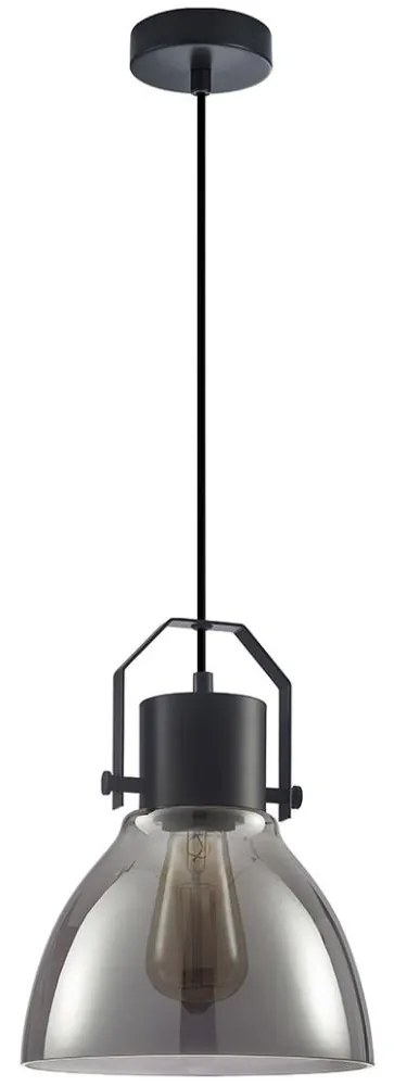 ITALUX PND-22371-1-BK+SG - Csillár zsinóron DARLENA 1xE27/40W/230V fekete