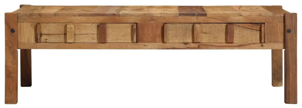 Dohányzóasztal 110x55x35 cm Tömör fa újrafelhasználva
