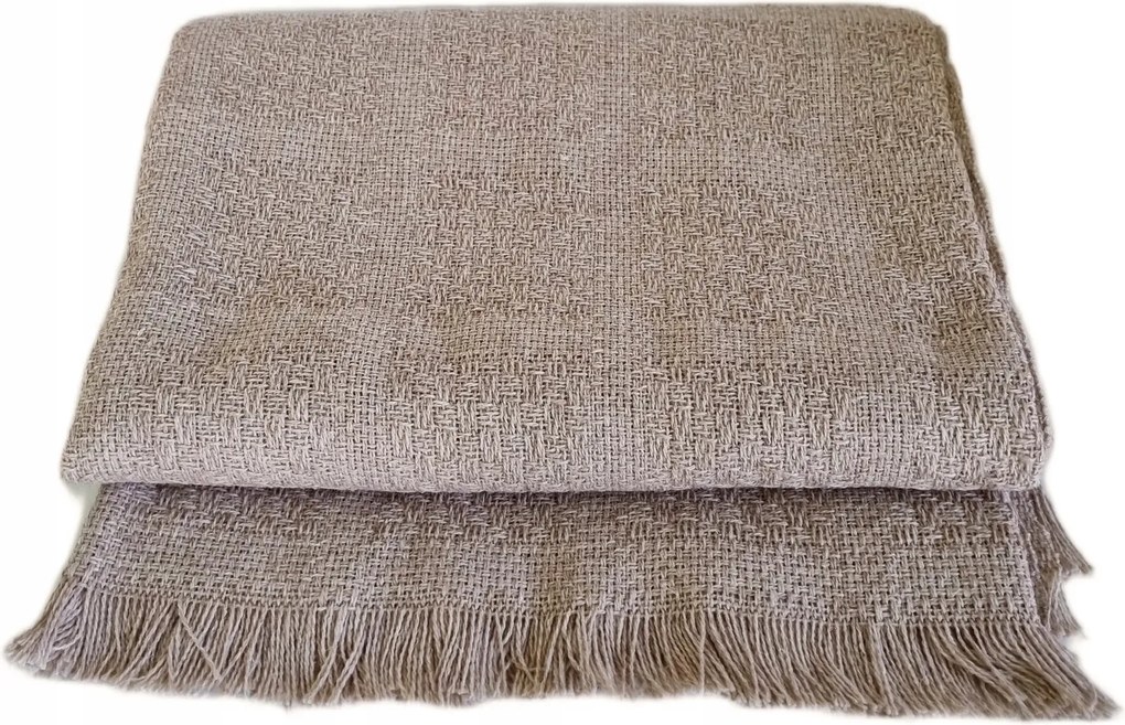 Dekoratív szőtt ágytakaró 170x205 bézs