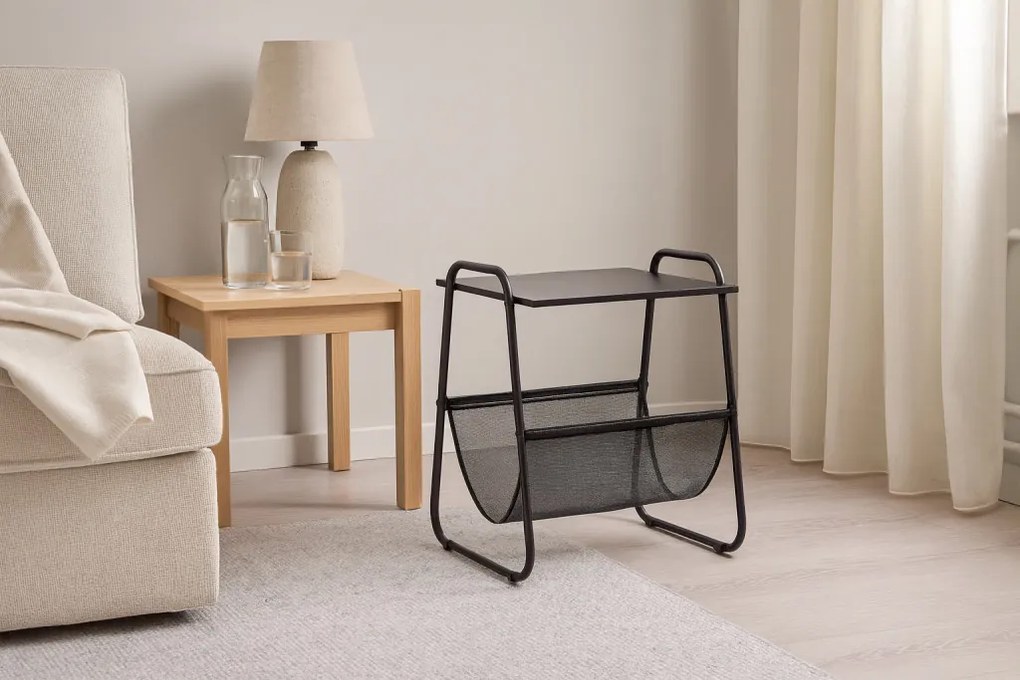 Újságtartós kis asztal 40 x 40 x 55 cm