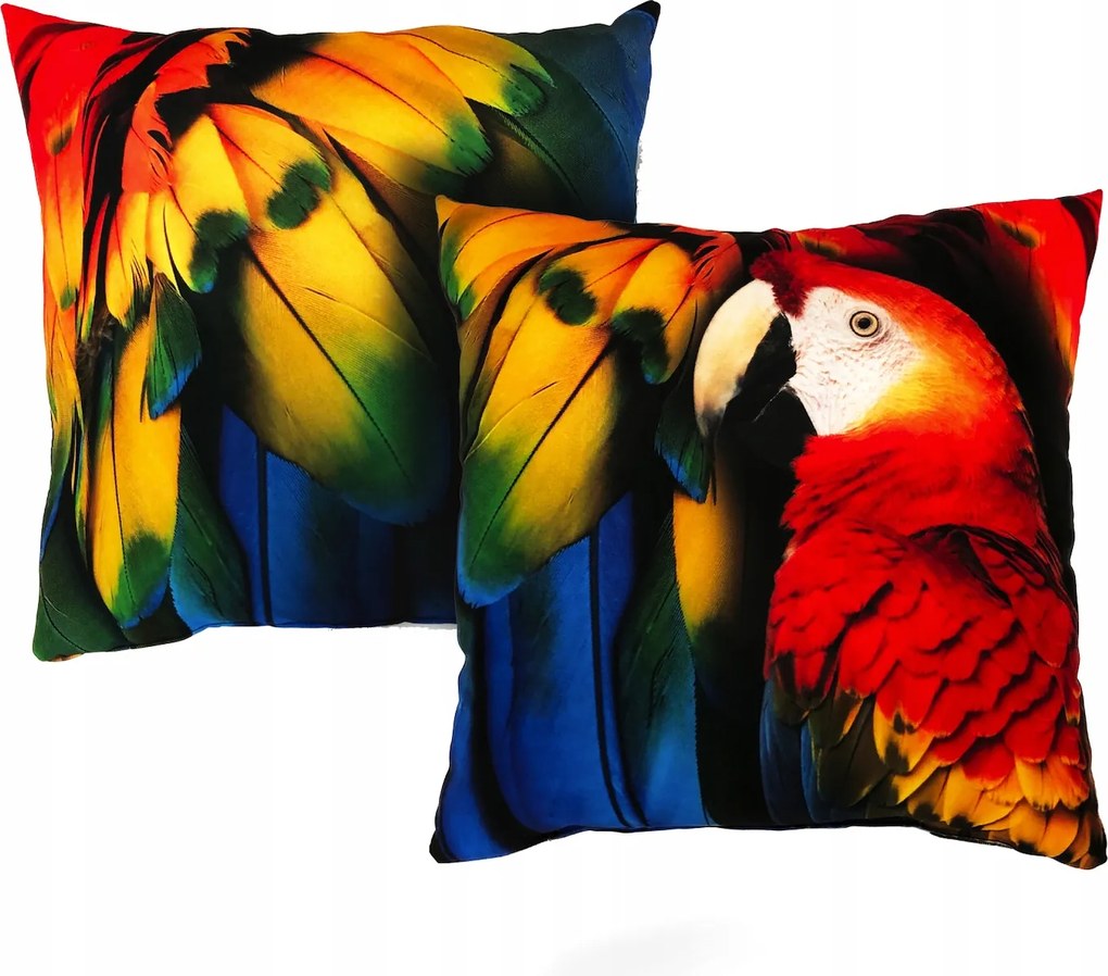 Papagáj Párna papagáj 35x35 Ajándék alvás dekoráció