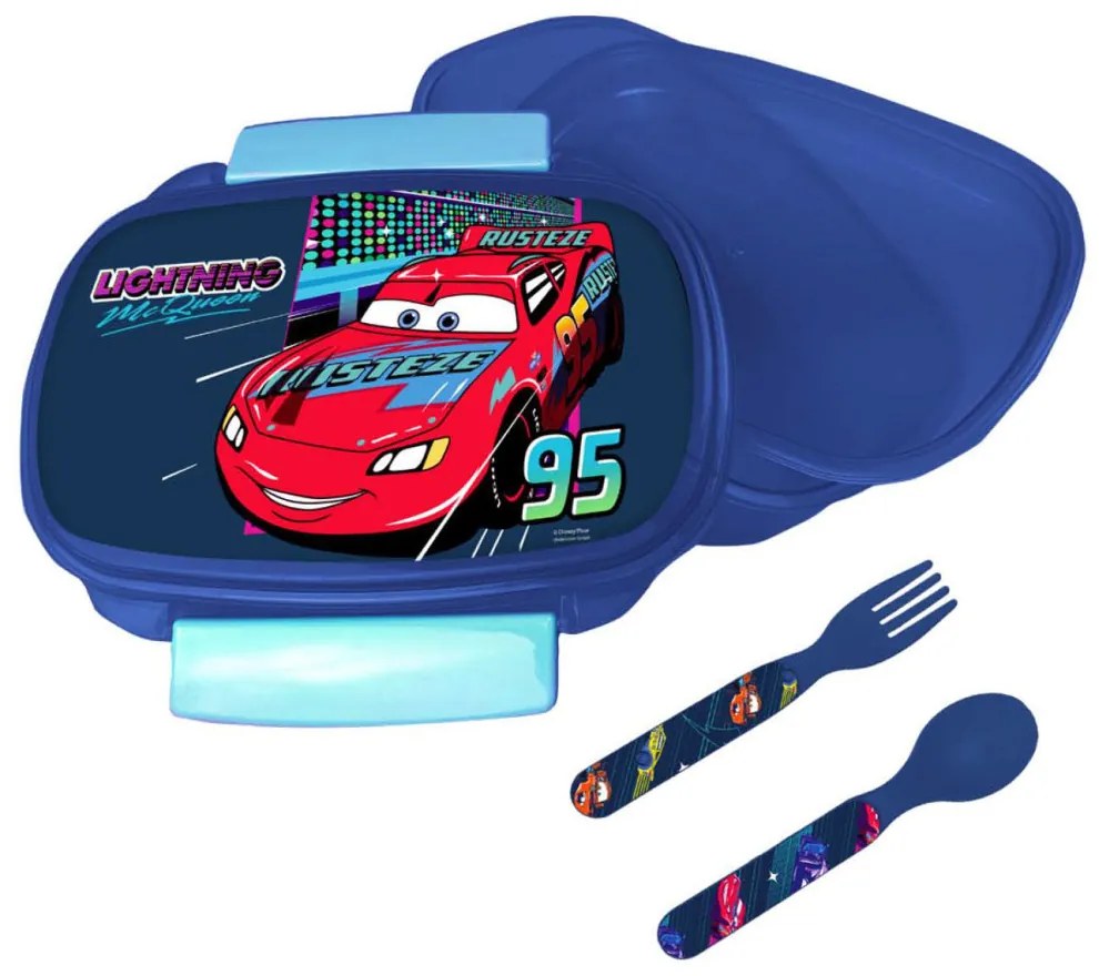 Disney Verdák RPM szendvicsdoboz + evőeszköz szett