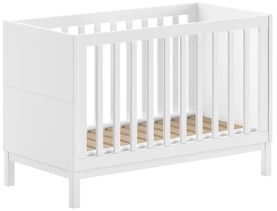 Fehér borovi fenyő babaágy 60x120 cm Eva – Vipack