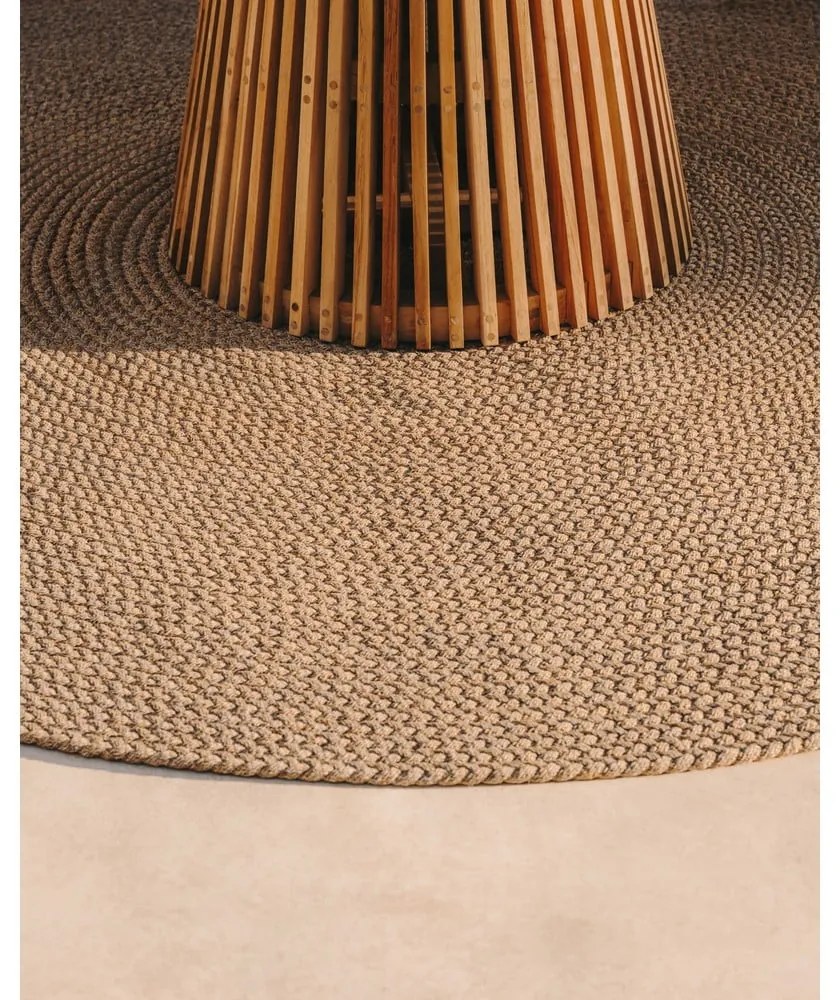 Bézs kerek kültéri szőnyeg újrahasznosított szálakból ø 200 cm Despas – Kave Home