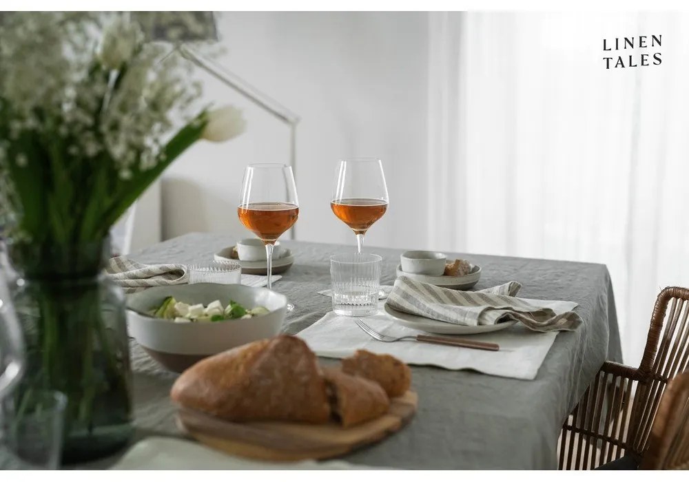 Len asztalterítő 140x300 cm Khaki – Linen Tales