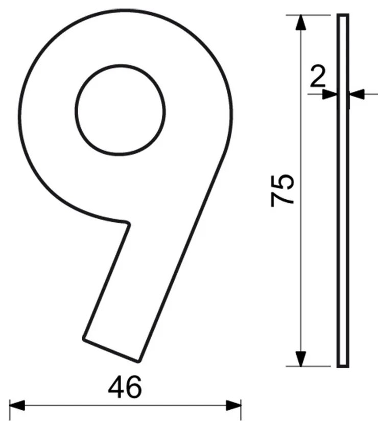 "9" házszámú, RN.75L, fekete