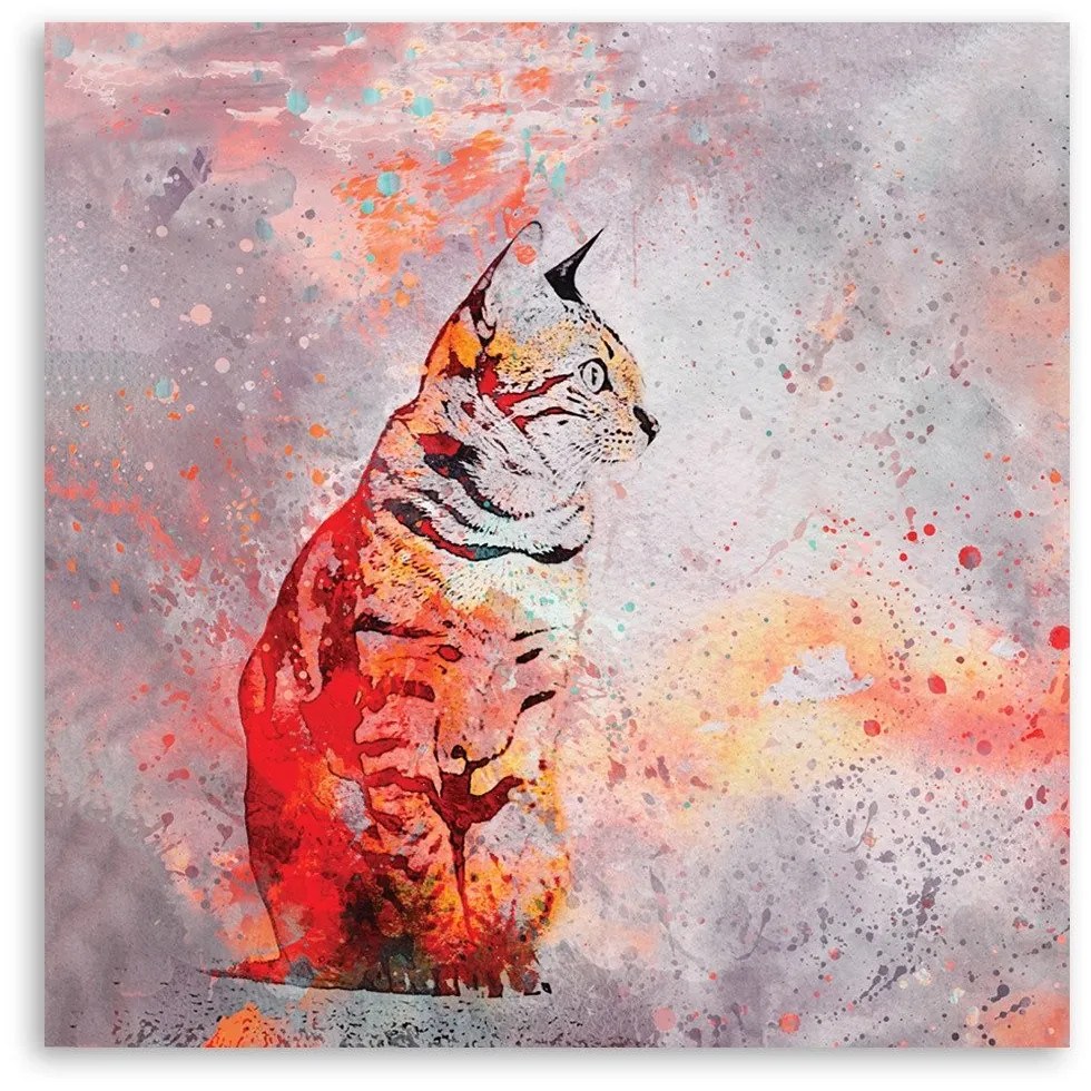 Gario Vászonkép Akvarell hiúz - Andrea Haase Méret: 40 x 40 cm