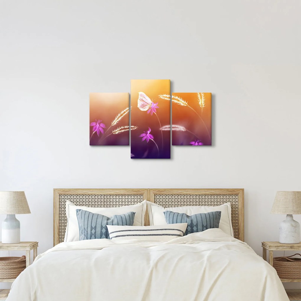 Kép - Rózsaszín pillangó (90x60 cm)