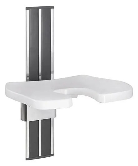 Zuhanyülőke 43x67 cm ezüst/fehér