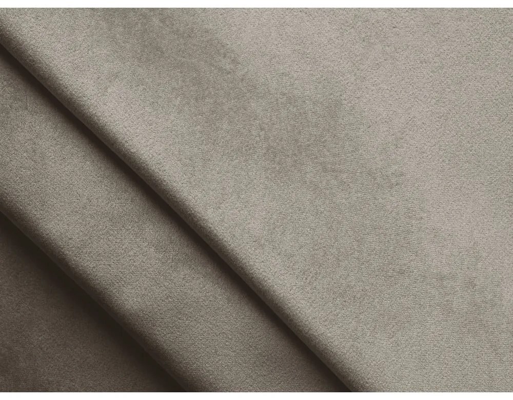 Szürkésbarna bársony kárpitozott ágyneműtartós franciaágy ágyráccsal 140x200 cm Hiko – Makamii