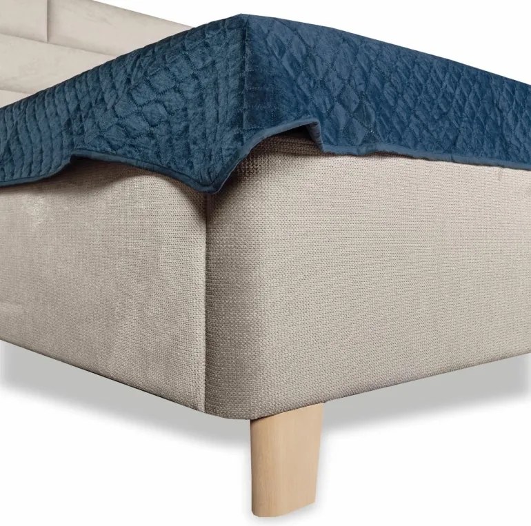 Kárpitozott ágy CALMIRA + rácsos rács + matrac EMI