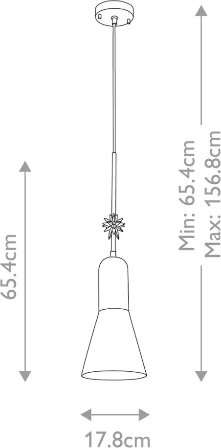 Elstead Lighting Etoile ETOILE-P-M-AB Függőlámpa 1x60 W/E27