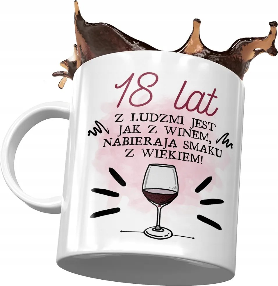 Születésnapi bögre 18 18. 18. Tökéletes Ajándék Nyomtatott Fotóval