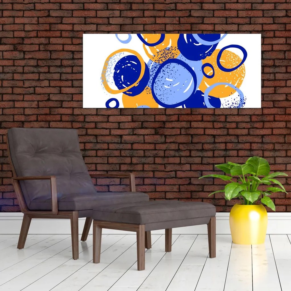 Kép - Világos motívum körökkel (120x50 cm)