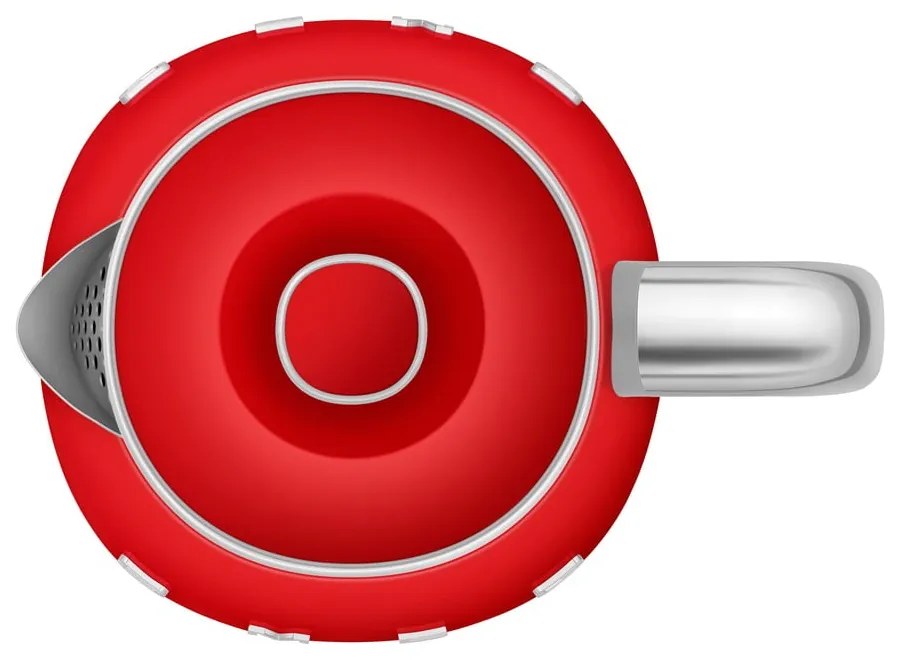 Piros rozsdamentes acél vízforraló 800 ml Retro Style – SMEG