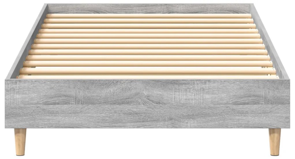 Ágykeret 90x200 cm Szürke Sonoma Mérnöki Fa