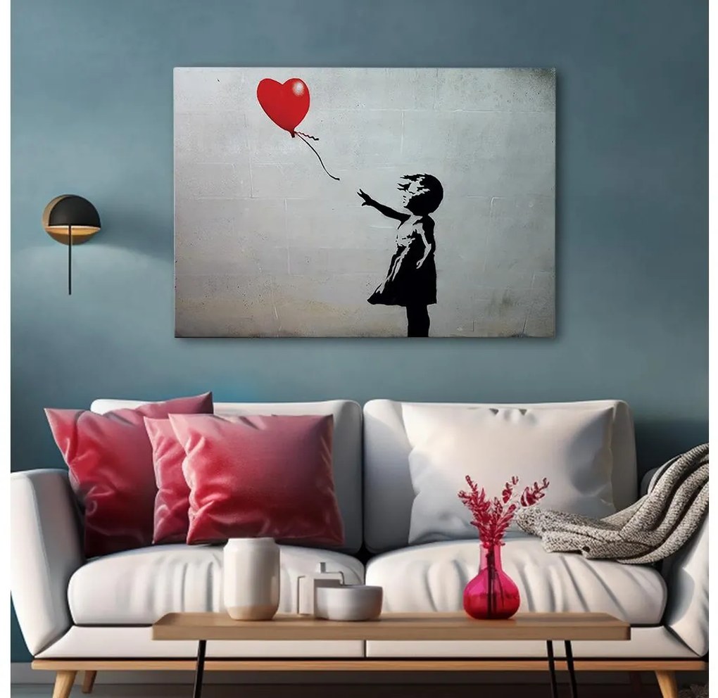 Fali festmény vásznon 50x70 cm fekete/szürke