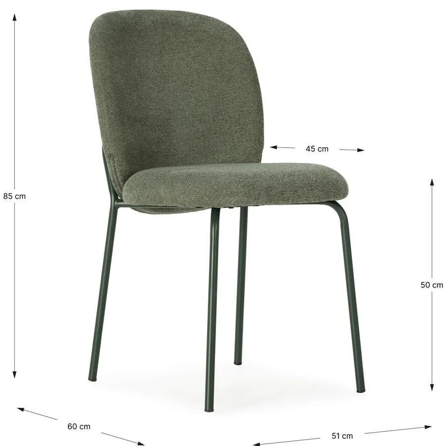 Zöld étkezőszék szett 4 db-os Daia – Marckeric