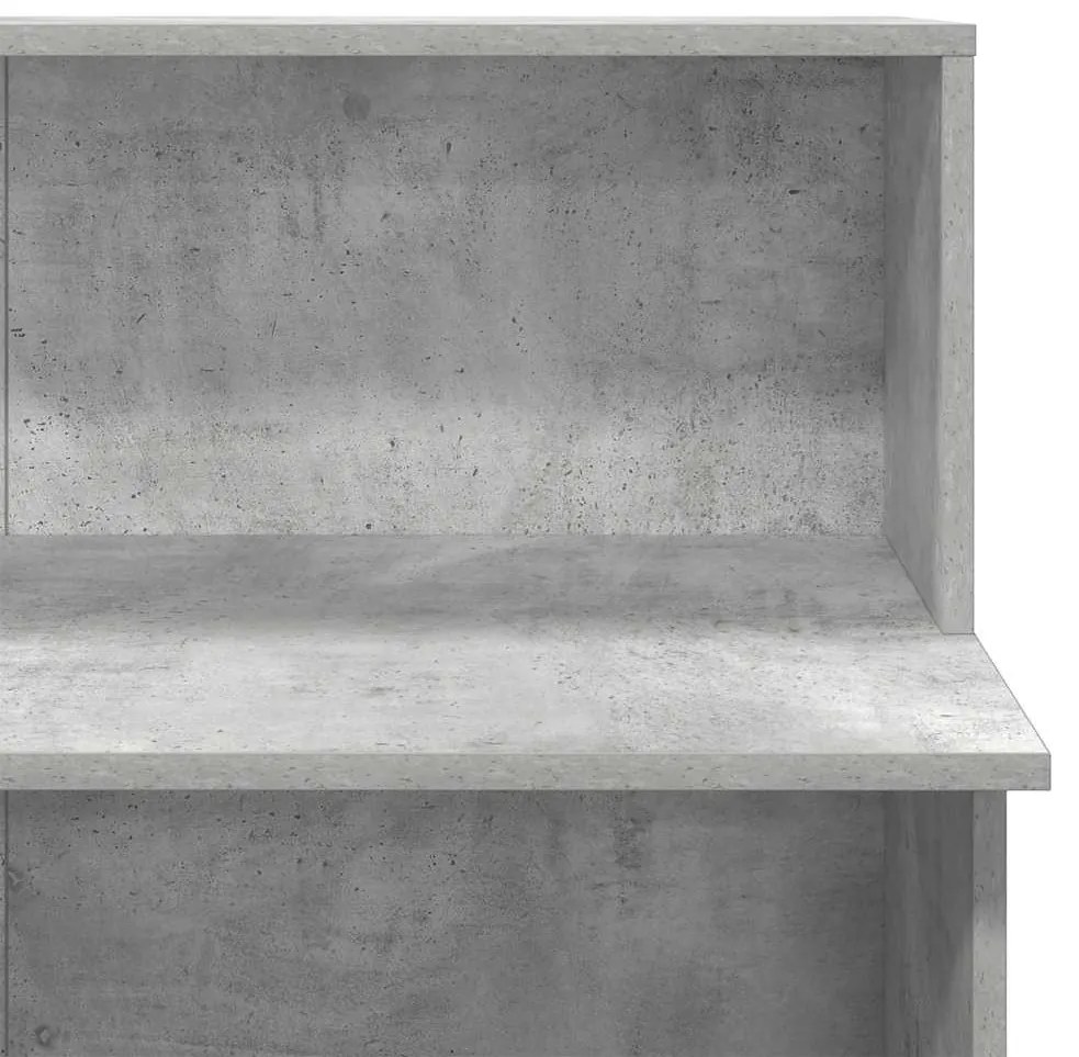 recepciós pult betonszürke 100x50x103,5 cm szerelt fa