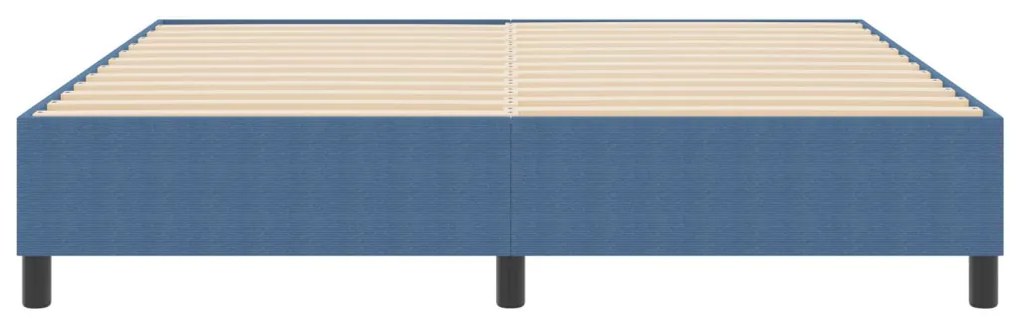Boxspring Ágy Kék Szuper King Corduroy Szövet