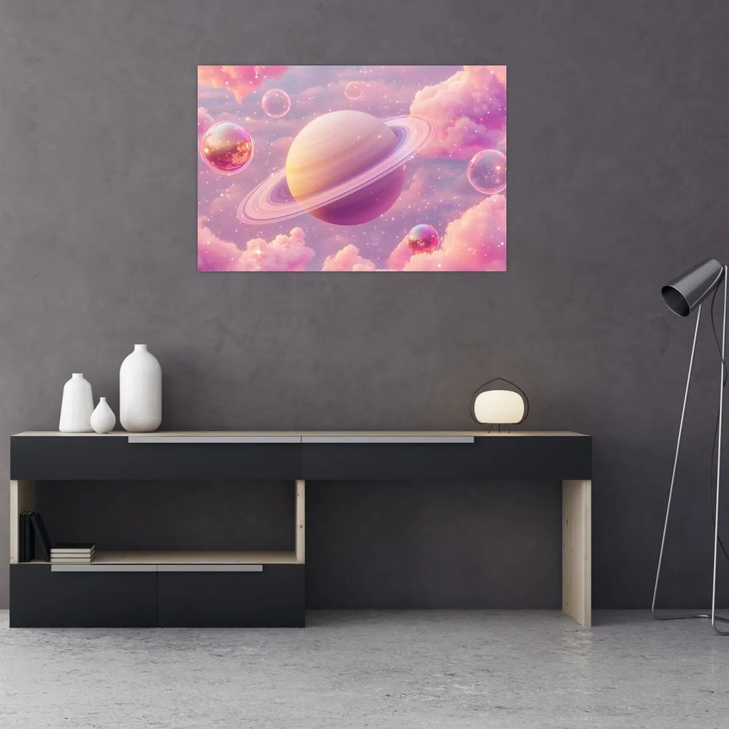 Kép - Rózsaszín bolygó (90x60 cm)