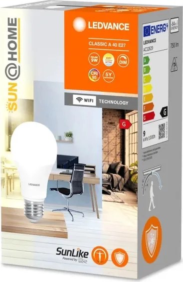 LED állítható antibakteriális izzó A40 E27/9W/230V Wi-Fi - Ledvance