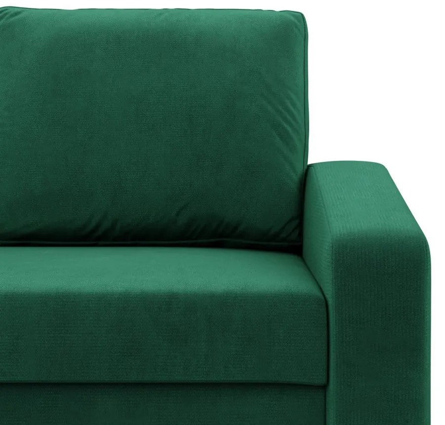 Zeus fotel, döntött kartámasz, bársony, bonell töltet, zöld