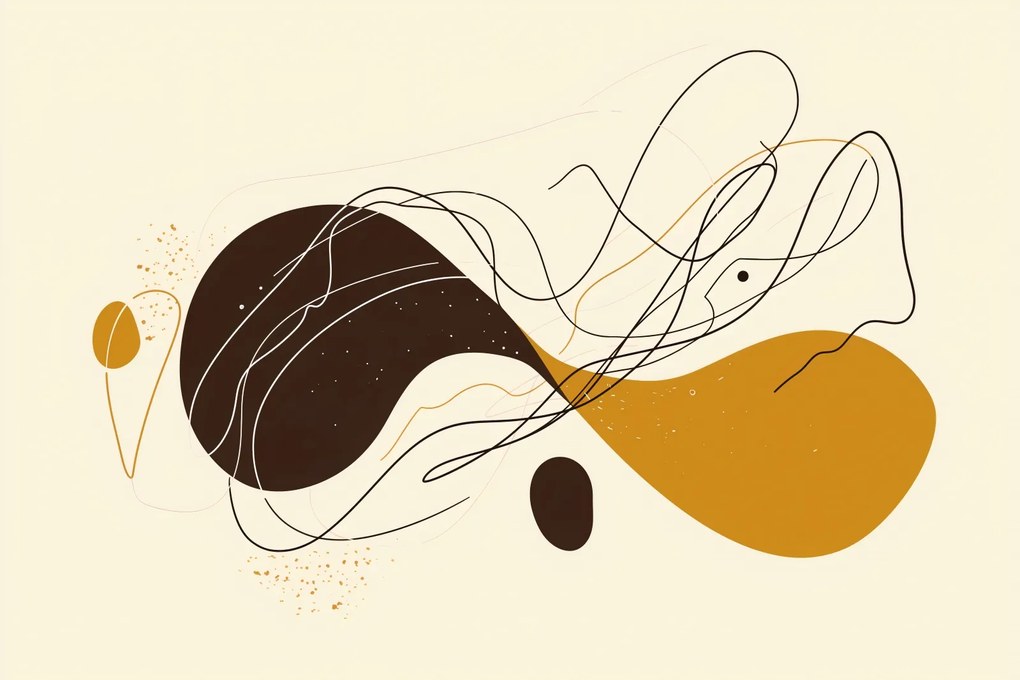 Poszter 45x30cm Vonalak és formák szimfóniája