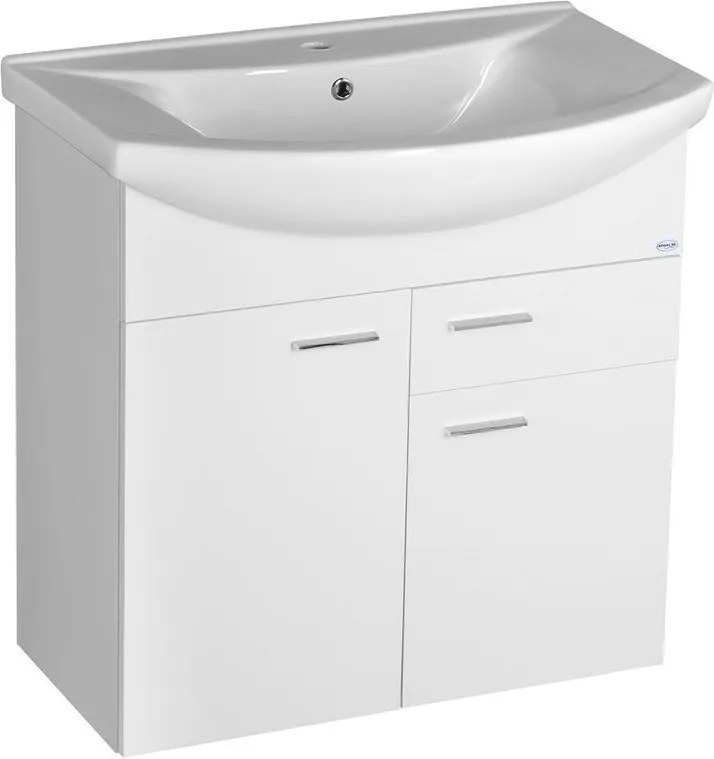 Aqualine Aqualine, ZOJA mosdókagyló szekrény 71,5x74x34cm, fehér, 51075A
