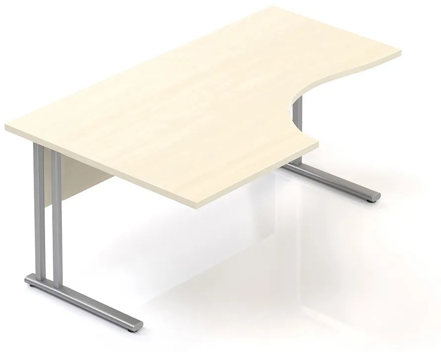 Visio ergonomikus asztal 160 x 100 cm, bal, juhar