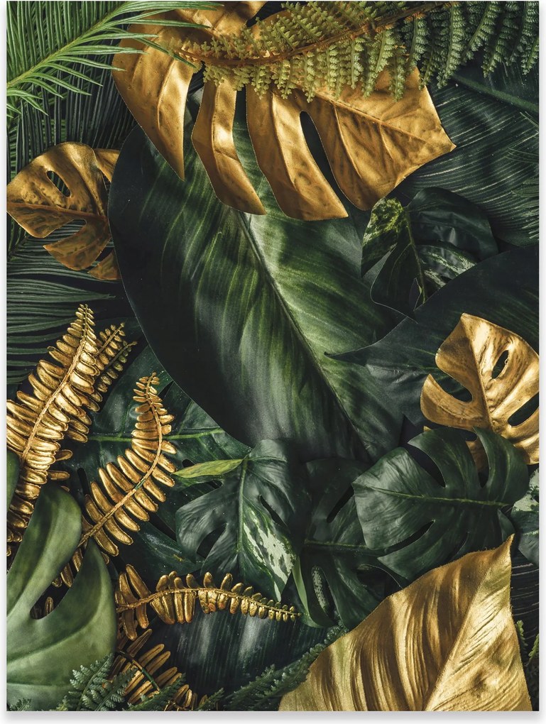 Monster Levelek Fali Poszter Arany Hálószoba Nappali Keret Nélkül 40x30