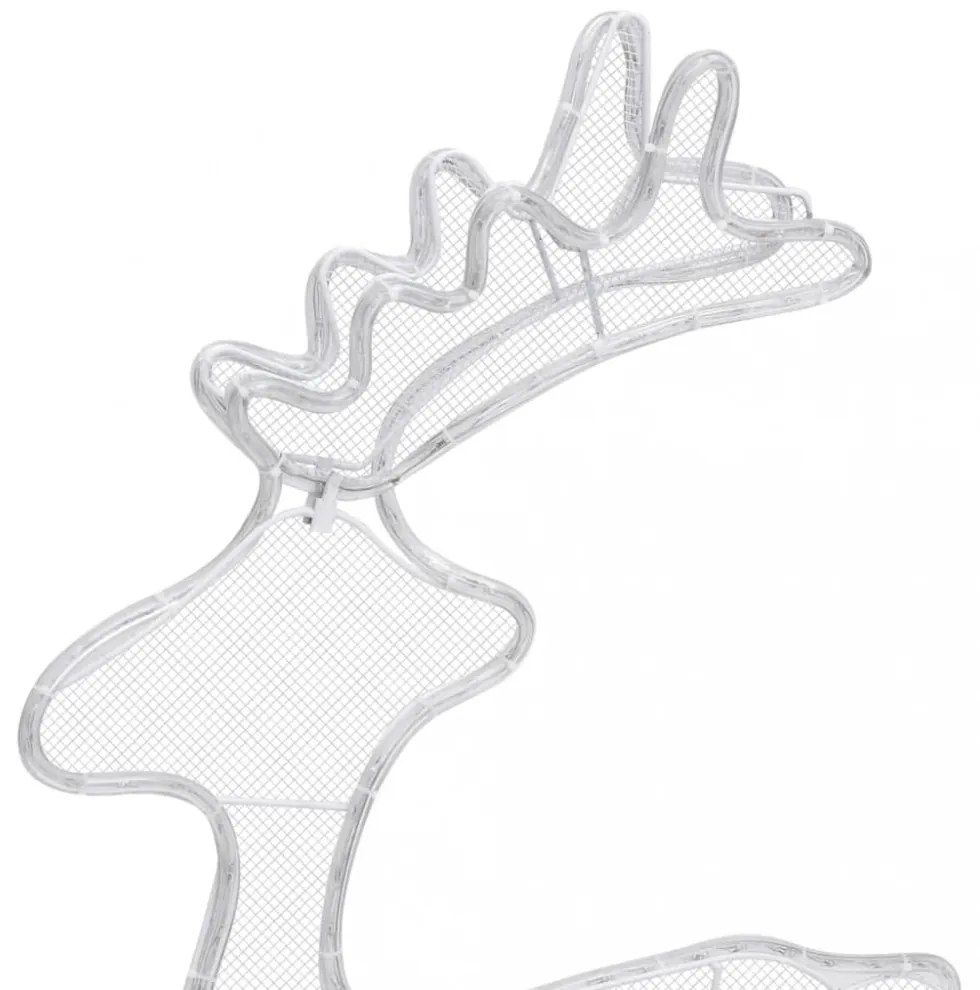 rénszarvasos karácsonyi dísz hálóval és 306 LED-del 60x24x89 cm