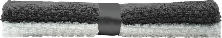 Fehér-szürke frottír pamut törölköző szett 2 db-os 50x50 cm Gourmet – douceur d'intérieur